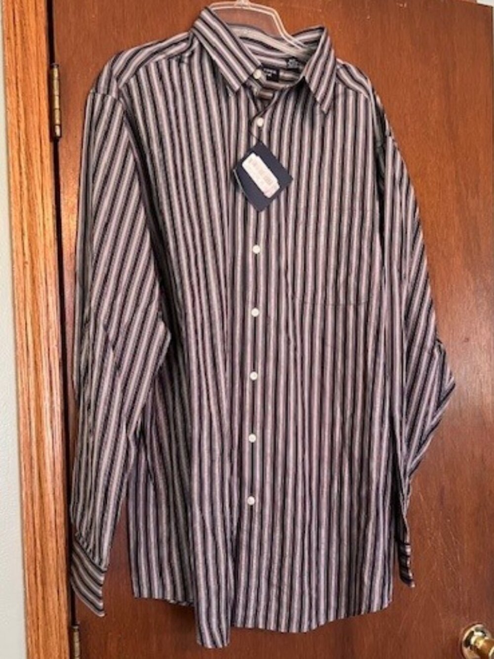 NWT NEW Roundtree & Yorke Striped XLT Men's Dress Button-down Shirt